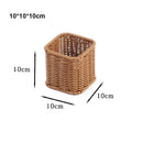 Axyaa Handwoven Rattan Wicker Serving Baskets for Bread Fruit Vegetables - 7 Styles