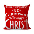 Axyaa Linen Christmas Cushions 45x45 - Modern Home Decor for Living Room and Sofa