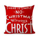 Axyaa Linen Christmas Cushions 45x45 - Modern Home Decor for Living Room and Sofa