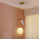 Axyaa Astronaut Landing Boys' LED Pendant Lights for Kid's Bedroom