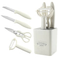 Axyaa 5-Piece Green Kitchen Tools Set: Peeler, Knife, Beater, Scissors - Multi-functional Cooking Gadget