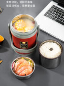 Axyaa 3-Layer Insulated Stainless Steel Student Bento Lunch Box