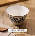 Axyaa High Foot Noodle Bowl, Ceramic Hat Bowl, Home Beauty Tableware