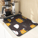 Axyaa Pumpkin Pattern Coasters - Halloween Style Absorbent Drink Coasters & Drying Mat