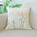 Axyaa Floral Embroidery Cotton Pillowcase - Cojines Decoration for Living Room