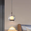 Axyaa Marble LED Pendant Light: Modern Glass Decor Lighting Fixture