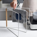Axyaa Kitchen Towel Rack Vertical Foldable Storage Hanging Rack