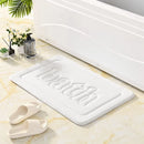 Axyaa Embossed Velvet Bathroom Floor Rug High Quality Non-slip Bath Mat