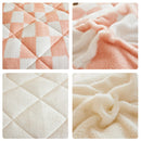 Axyaa Thickened Coral Fleece Checkerboard Queen Size Winter Blanket
