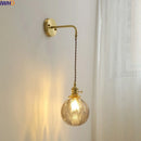 Axyaa Gray Glass LED Wall Lamp Sconce | Nordic Bedside Lamp for Home Decor
