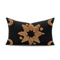 Axyaa Black Coffee Ivory Tufted Star Cushion Cover 45x45cm 30x50cm