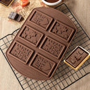 Axyaa Christmas Silicone Chocolate Mold, Heart-Shaped Biscuit Mold - Creative Baking Tool
