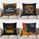 Axyaa Autumn Leaves Pattern Throw Pillow | Sofa Bedroom Car Pillow Cover