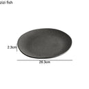 Axyaa Ceramic Shallow Plate for Steak, Dessert, Sushi, Salad, and Snacks