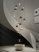 Axyaa Round Ball LED Pendant Lamp: Modern Nordic Living Room Lighting