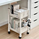 Axyaa 3-Tier Rolling Utility Cart: Kitchen Storage Organizer with Lockable Wheels and Multifunction