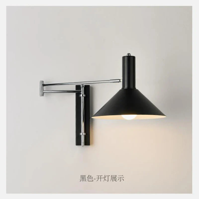 Axyaa Vintage Plug Rotatable Wall Light - Retro Bedroom Sconce