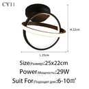 Axyaa LED Ceiling Light: Modern Minimalist Bedroom Balcony Chandelier Corridor Fixture