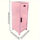 Axyaa Pink Lavender Small Cabinet Metal Desktop Storage Organizer