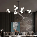 Axyaa Modern Luxury Glass Ball Chandeliers for Living Room Dining Table Decor