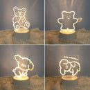 Axyaa Love 3D Acrylic LED Night Light Table Lamp