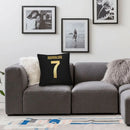 Axyaa CR7 Zip Decor Pillowcase - Velvet Polyester Cushion Cover