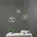 Axya Luxury Golden Glass Ball Chandelier - Modern Living Room & Bedroom Pendant Light