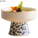 Axyaa Color Enamel High Footed Dessert Bowl for Molecular Cuisine Restaurant