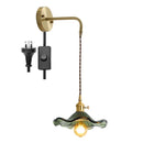 Axyaa Amber Glass LED Wall Sconce Indoor Lighting for Living Room Bedroom Bar