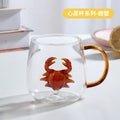 Axyaa 3D Cartoon Animal Glass Cup - Cute Single Layer Cup for Water, Coffee, Juice