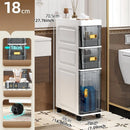 Axyaa Narrow Storage Cabinet: Multi-Tier Slim Organizer for Bathroom/Living Room