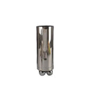 Axyaa Silver Geometric Ball Glass Vase - Abstract Cylinder Home Décor Accessory