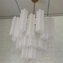 Axyaa French Chandelier with Glass Tube Shades for Luxury Villa Duplex