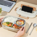 Axyaa Stainless Steel Microwavable Bento Lunch Box with Insulated Bag
