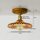 Axyaa Modern LED Glass Copper Ceiling Light for Home Porch Restaurant Balcony