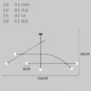 Axyaa Nordic Geometric Chandelier - Minimalist Creative Living Room Bedside Light