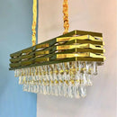 Axyaa Stainless Steel Crystal Chandelier for Luxury Living Spaces