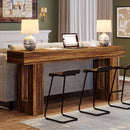Axyaa Farmhouse Wood Console Table, 63-Inch Entryway Sofa Table for Hallway