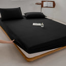 Axyaa Cotton Fitted Sheet - Solid Color, Anti-slip, Adjustable Mattress Cover