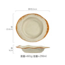 Axyaa Coarse Pottery Flower Edge Plate Set for Molecular Cuisine & Dining