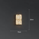 Axyaa Crystal Wall Lamp: Luxury LED Indoor Lighting for Living Room, Staircase, Bedroom