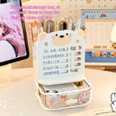 Axyaa Desktop Organizer Pen Holder Punch Card Student Drawer Stationery Storage Box