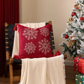 Axyaa Snowflake Embroidered Pillowcase Set, Festive Christmas Home Decor for Sofa and Bed