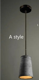 Axyaa Concrete Pendant Light: Vintage Farmhouse Kitchen Industrial Rustic Fixture