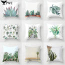 Axyaa Plant Pattern Pillowcase 45*45cm for Home Office Decor
