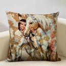 Axyaa Vintage African Indian Sexy Girl Women Oil Painting Cushion Cover