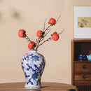 Axyaa Antique Chinese Style Ceramic Vase for Living Room Home Decor