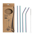 Axyaa Stainless Steel Straws Set - Reusable, Washable, Ideal for Smoothies, Juice