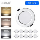 Axyaa LED Downlight: 5W-15W Three-color Dimmable Recessed Ceiling Spotlight