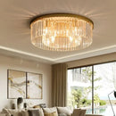 Axyaa Metal and Crystal Pendant Light - Stylish LED Chandelier for Living Room